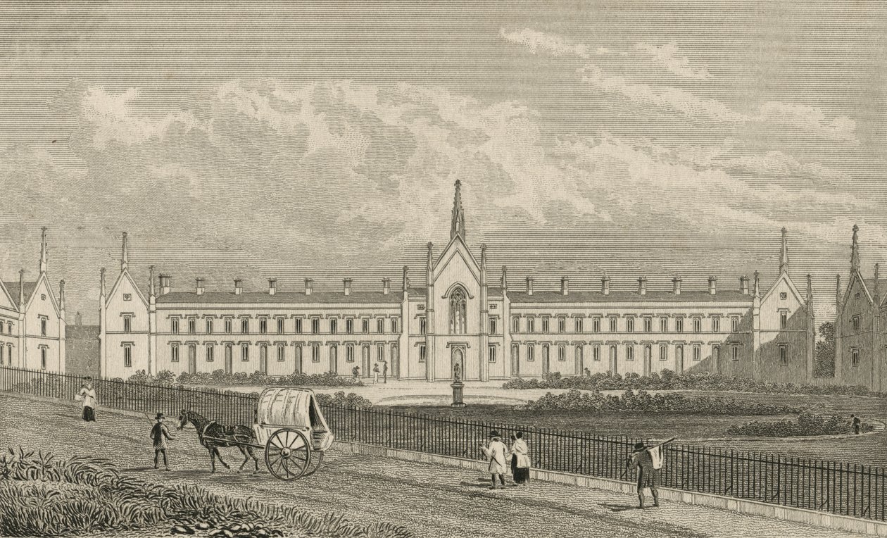 Whittingtons Almshouses Highgate, 1827 de Thomas Hosmer Shepherd