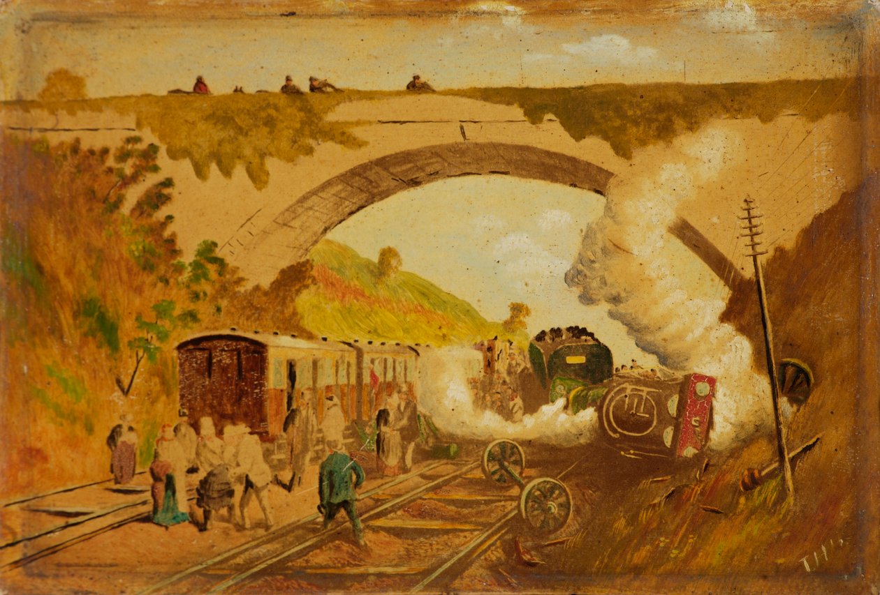 Acidente ferroviário em Flax Bourton de Thomas Howard Harker