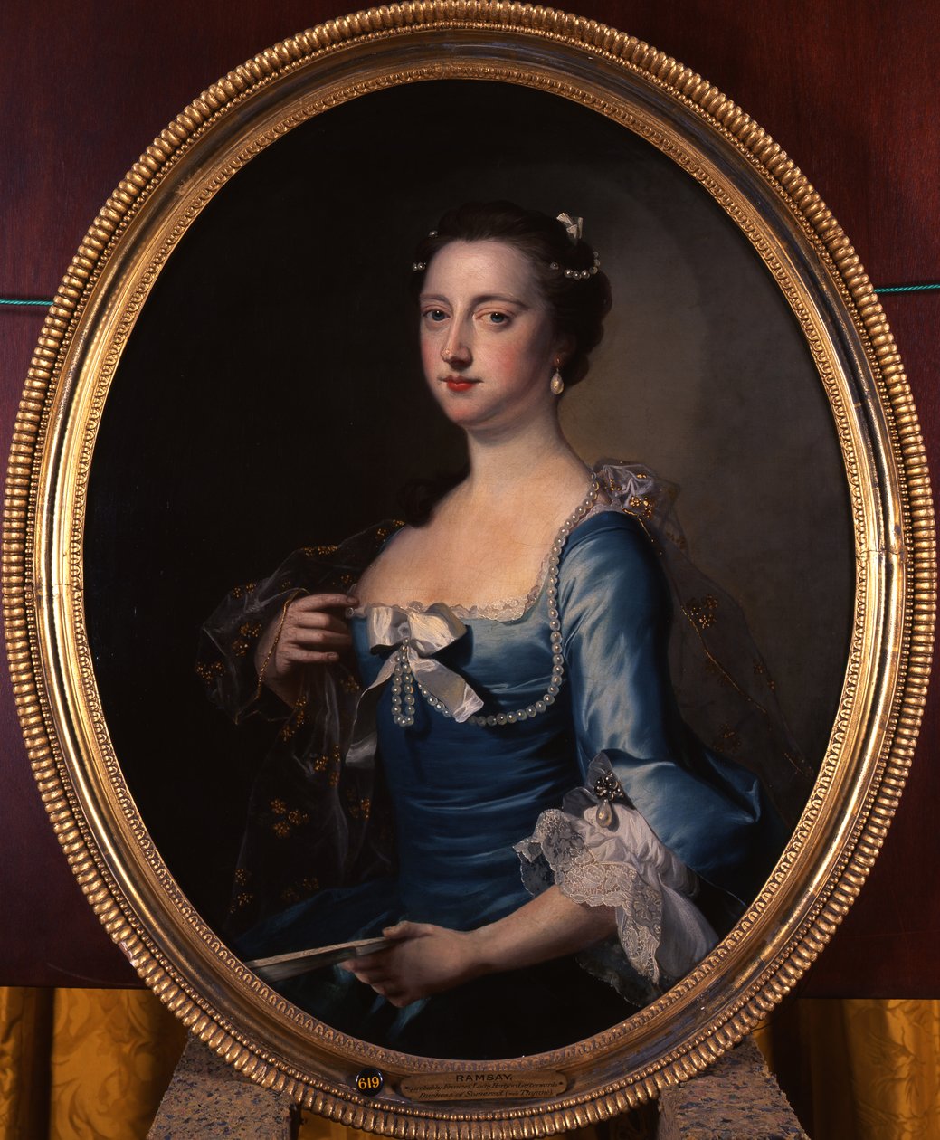 Retrato de Frances Thynne, Lady Hertford, mais tarde Duquesa de Somerset (óleo sobre tela) de Thomas Hudson