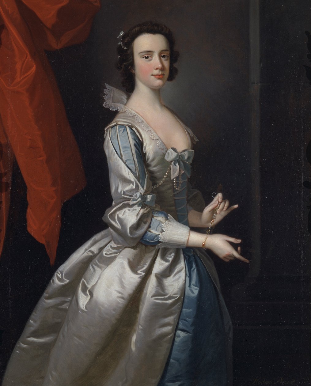 Retrato de uma Mulher, Provavelmente Elizabeth Aislabie, de Studley Royal, Yorkshire de Thomas Hudson