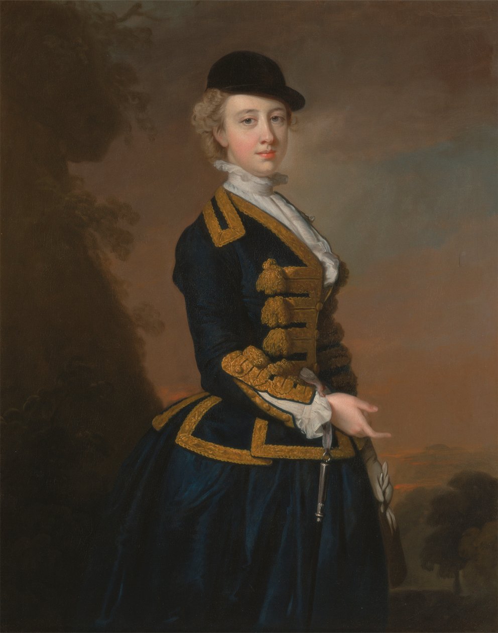Retrato de uma Jovem Mulher da Família Fortesca de Devon de Thomas Hudson