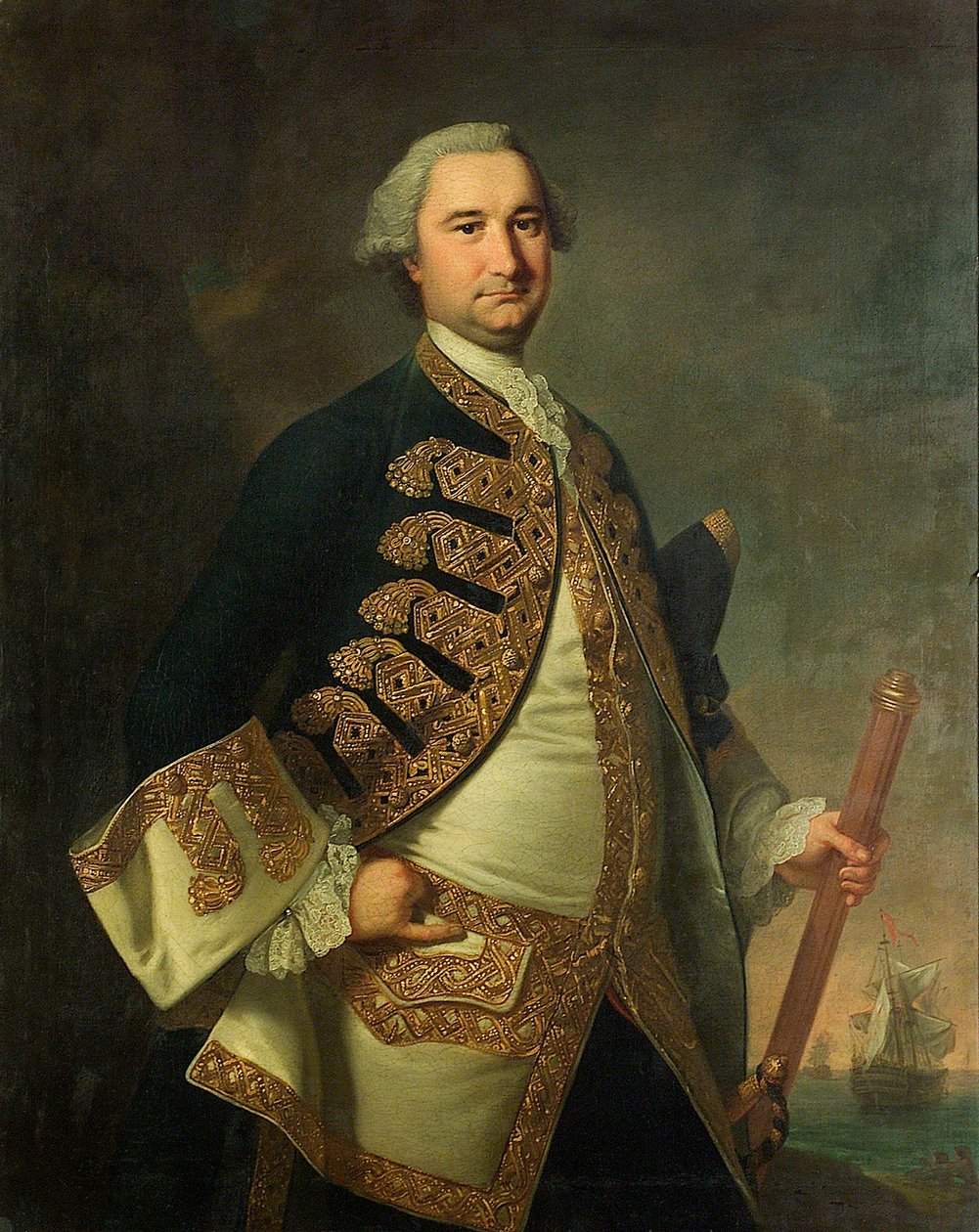 Contra-almirante Richard Tyrrell (1716/7-1766) de Thomas Hudson