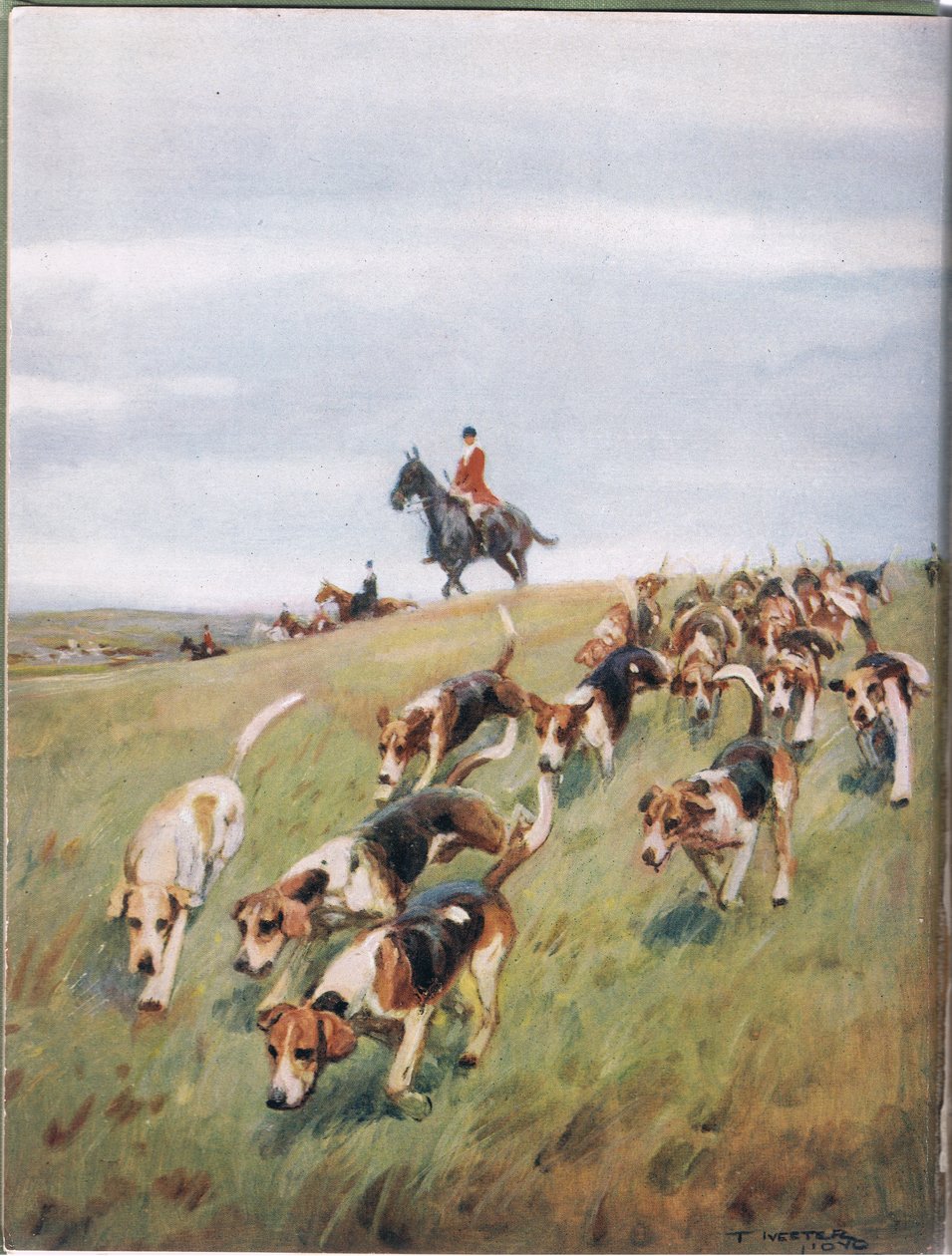 Foxhunting, illustation de &39;Hounds&39; de Thomas Ivester Lloyd
