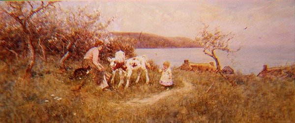 Alimentar os bezerros de Thomas James Lloyd