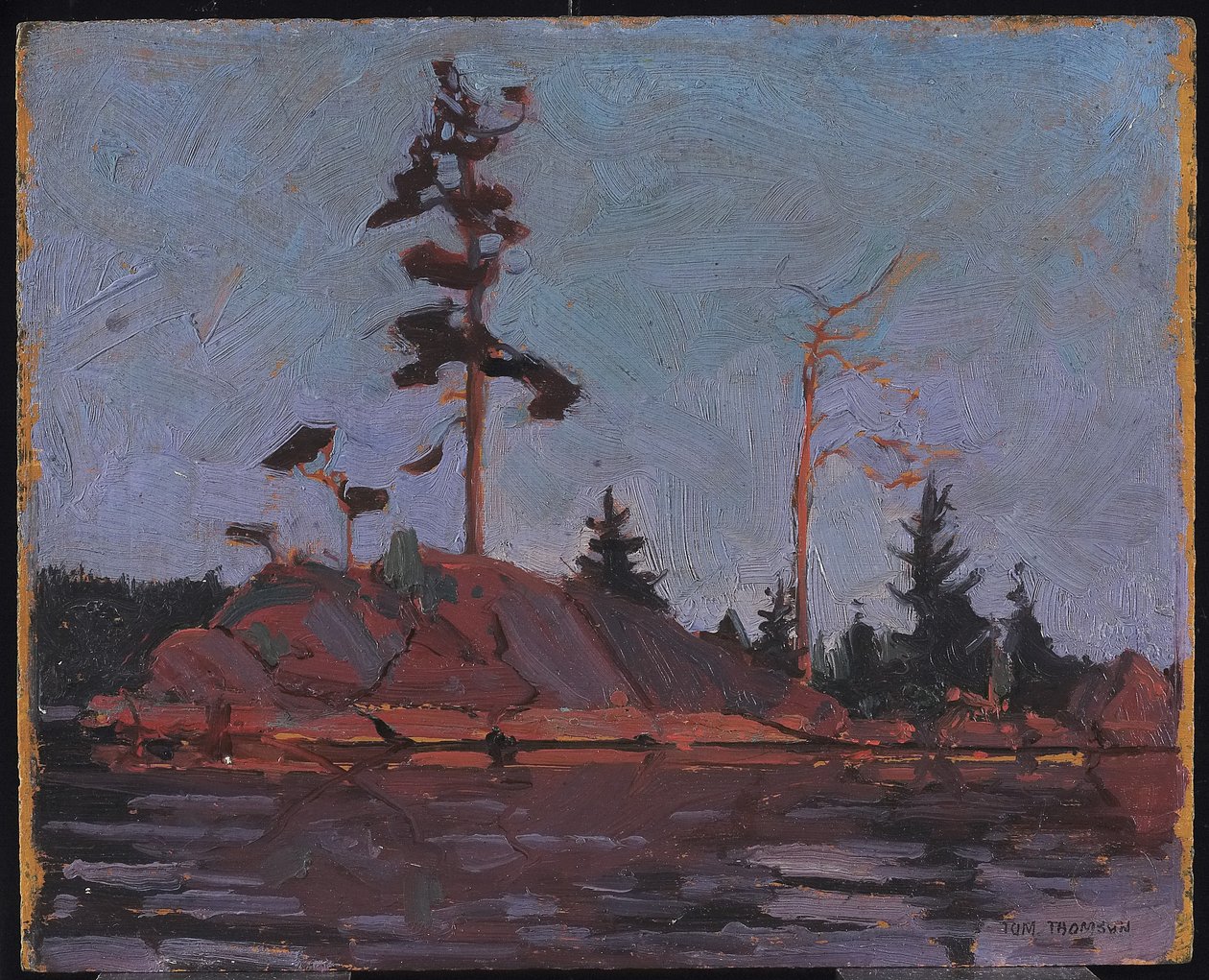 Algonquin Park, 1916 (óleo em compósito de pasta de madeira) de Tom Thomson
