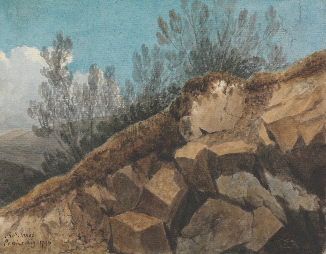 Estudo das Rochas, perto de Pencerrig, País de Gales de Thomas Jones