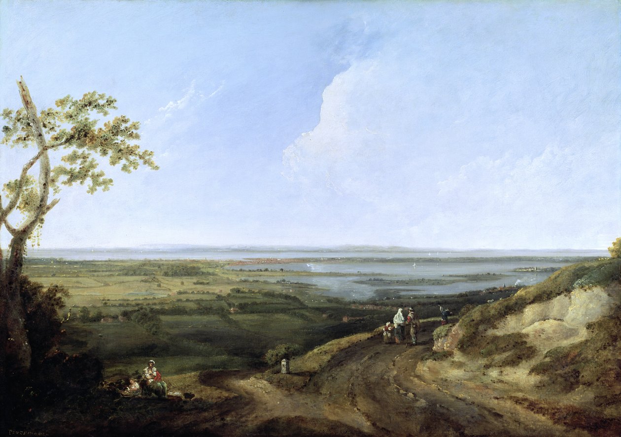 Vista, de, portsmouth, de, Portsdown, colina de Thomas Jones