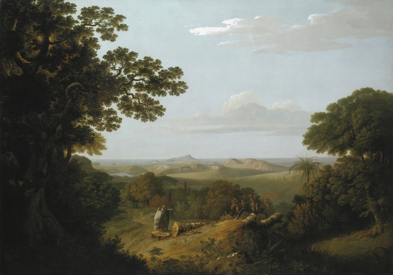 Vista do Campi Flegrei do Convento Camaldolês perto de Nápoles de Thomas Jones