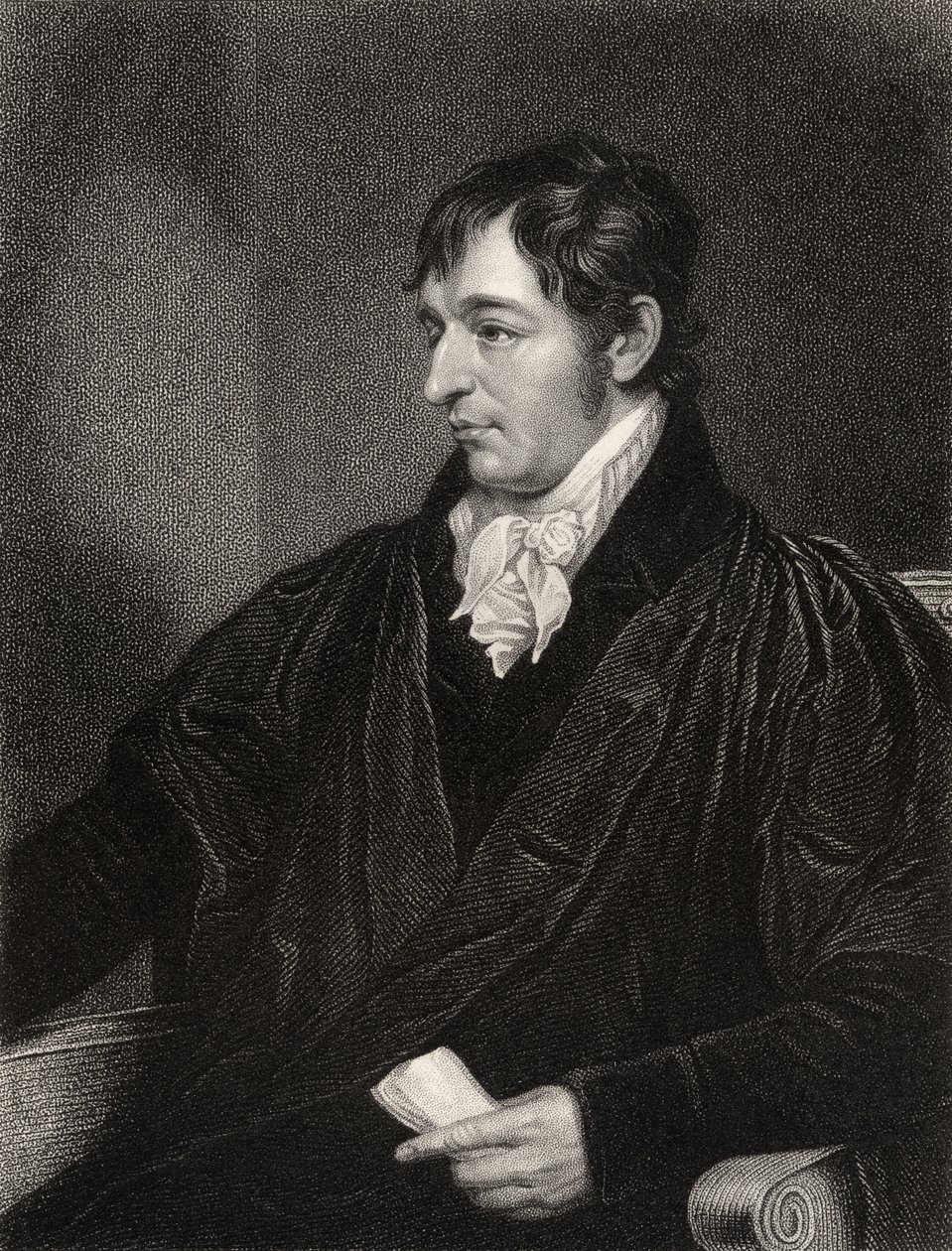 Richard Porson, gravado por W. Holl, de &39;National Portrait Gallery, volume II&39;, publicado c.1835 de Thomas Kirkby