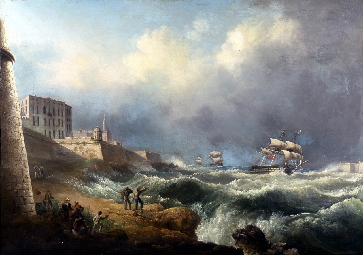 Vista de Entrada do Grand Harbour por TL Hornbrook de Thomas L. Hornbrook