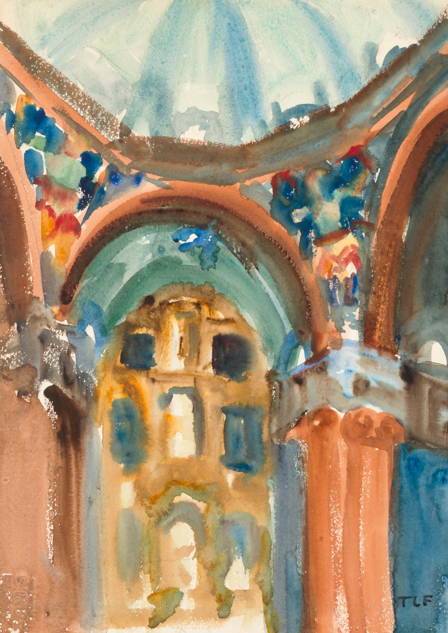 Interior da Igreja, c.1930 de Thomas La Farge