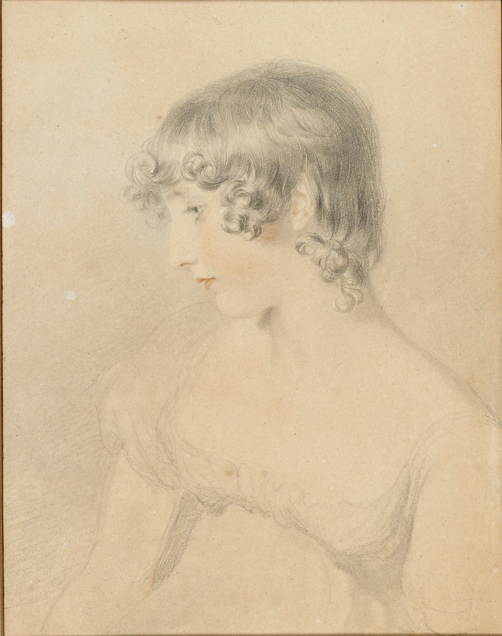 Busto retrato de Susan Bloxam, virado de perfil para a esquerda, 1818 de Thomas Lawrence