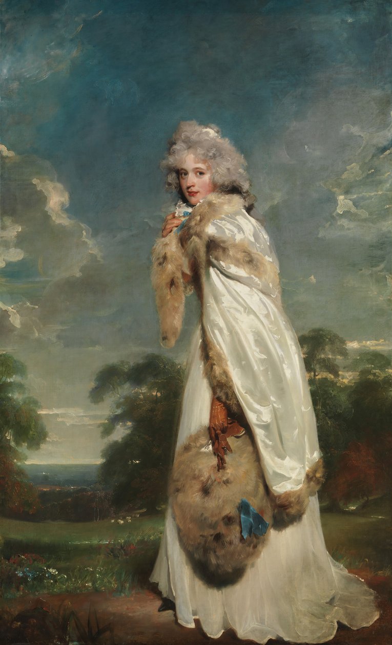 Elizabeth Farren nasceu por volta de 1759, morreu em 1829, mais tarde condessa de Derby, 1790. de Thomas Lawrence