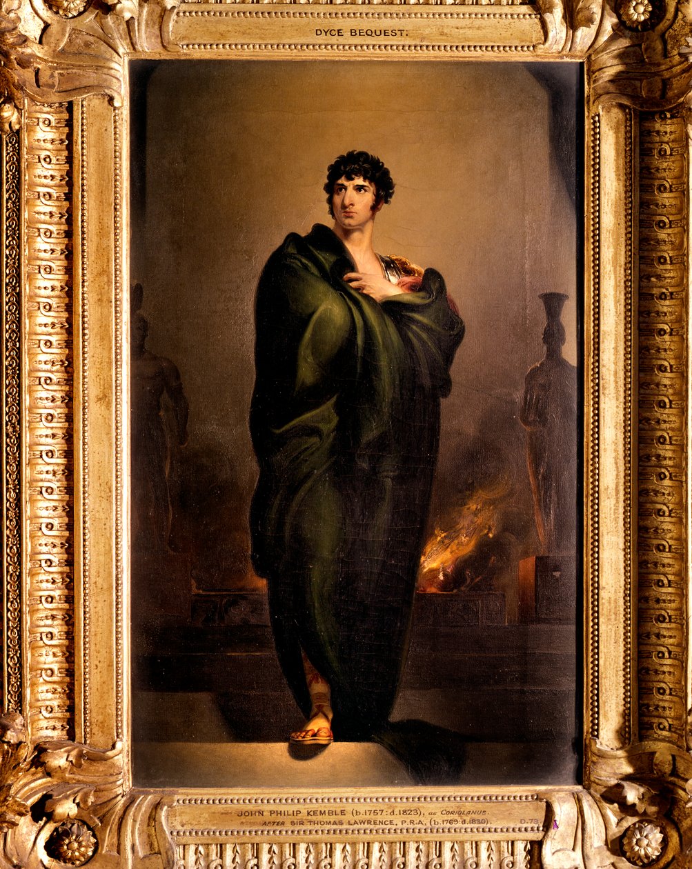 John Philip Kemble como Coriolanus, 1802 de Thomas Lawrence