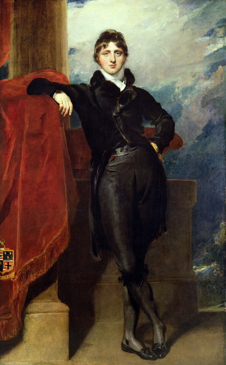 Lord Granville Leveson-Gower, mais tarde, primeiro conde Granville, c.1804-6 (óleo sobre tela) de Thomas Lawrence