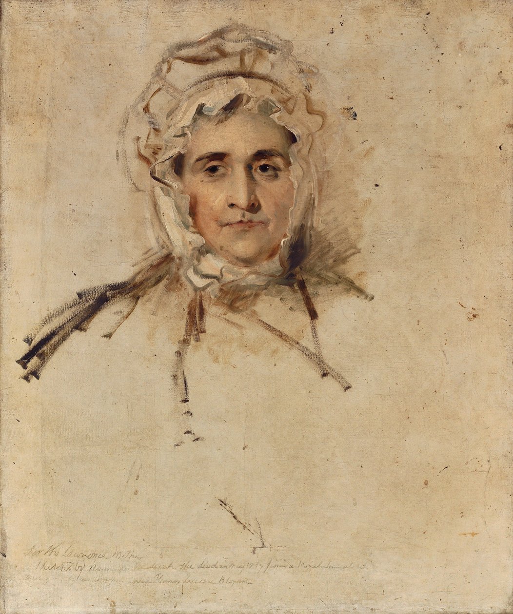 Retrato de Lucy Lawrence, a mãe do artista, um esboço de Thomas Lawrence