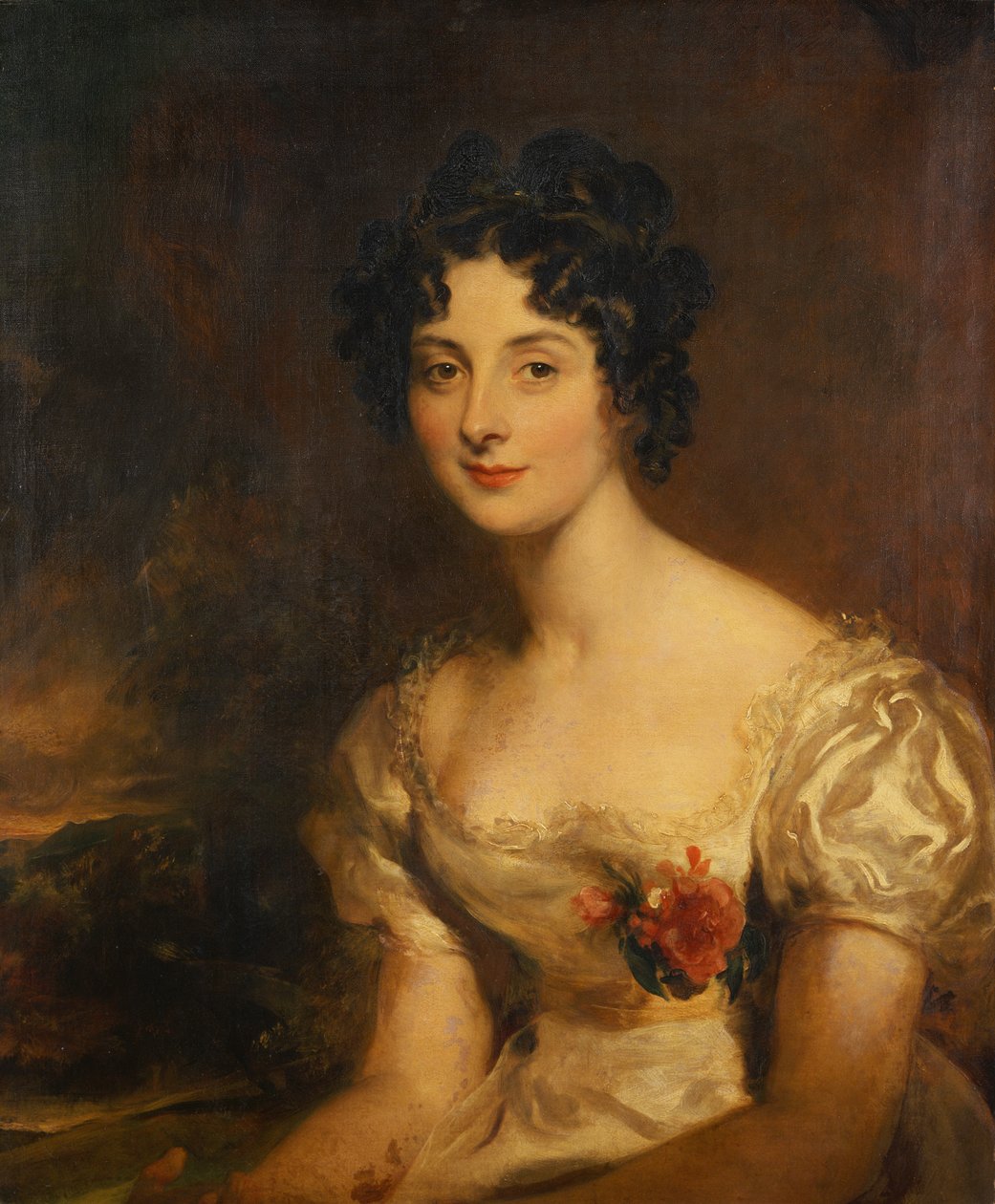 Retrato de Miss Emily Maxwell (óleo sobre tela) de Thomas Lawrence