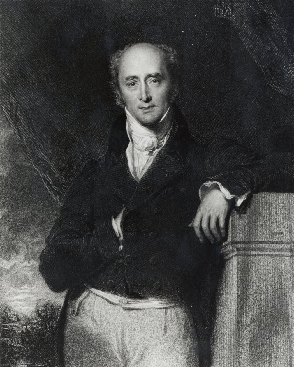 Retrato do Honorável Charles Grey, Earl Grey (1764-1845) gravado por J. Cochran de Thomas Lawrence