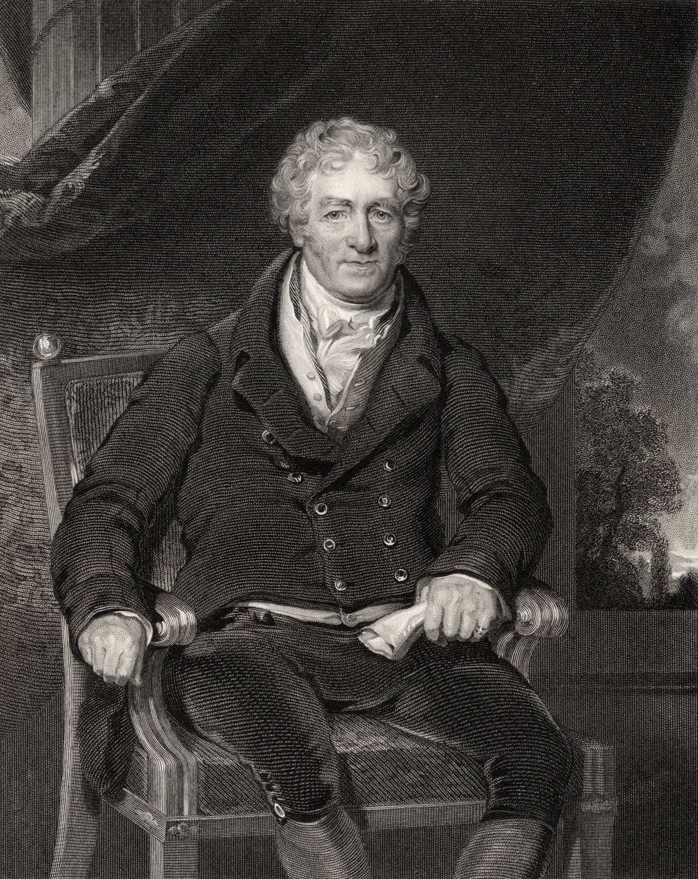 Sir Robert Peel, gravado por H. Robinson, da National Portrait Gallery, volume V, publicado em 1835 de Thomas Lawrence