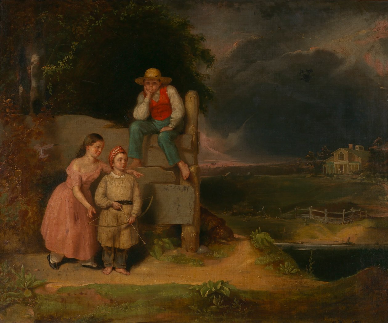 Crianças em uma Tempestade, ca. 1830. de Thomas Le Clear