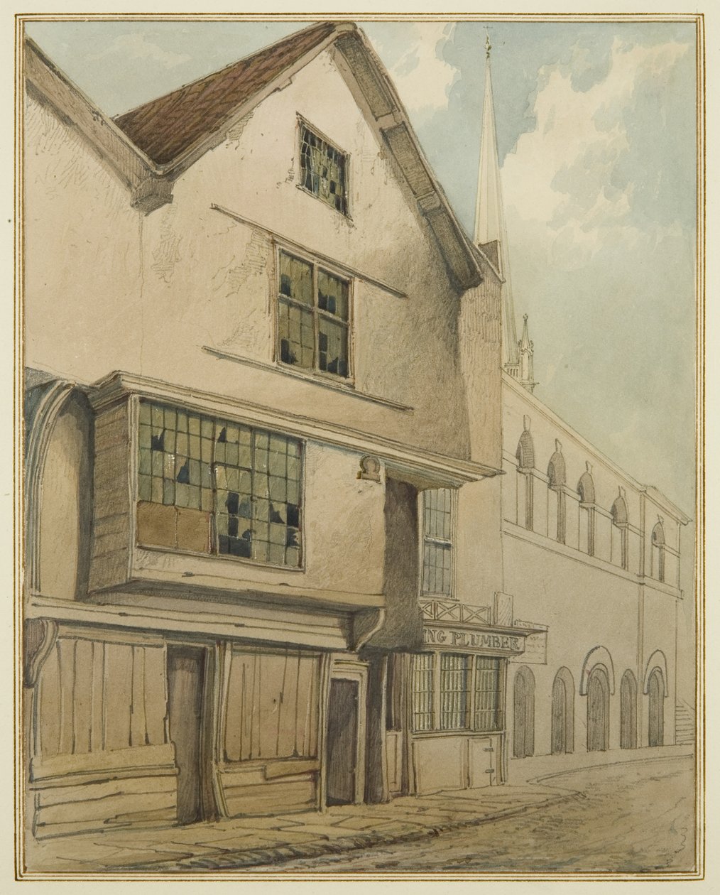 46 Baldwin Street (aquarela sobre papel) de Thomas Leeson the Elder Rowbotham