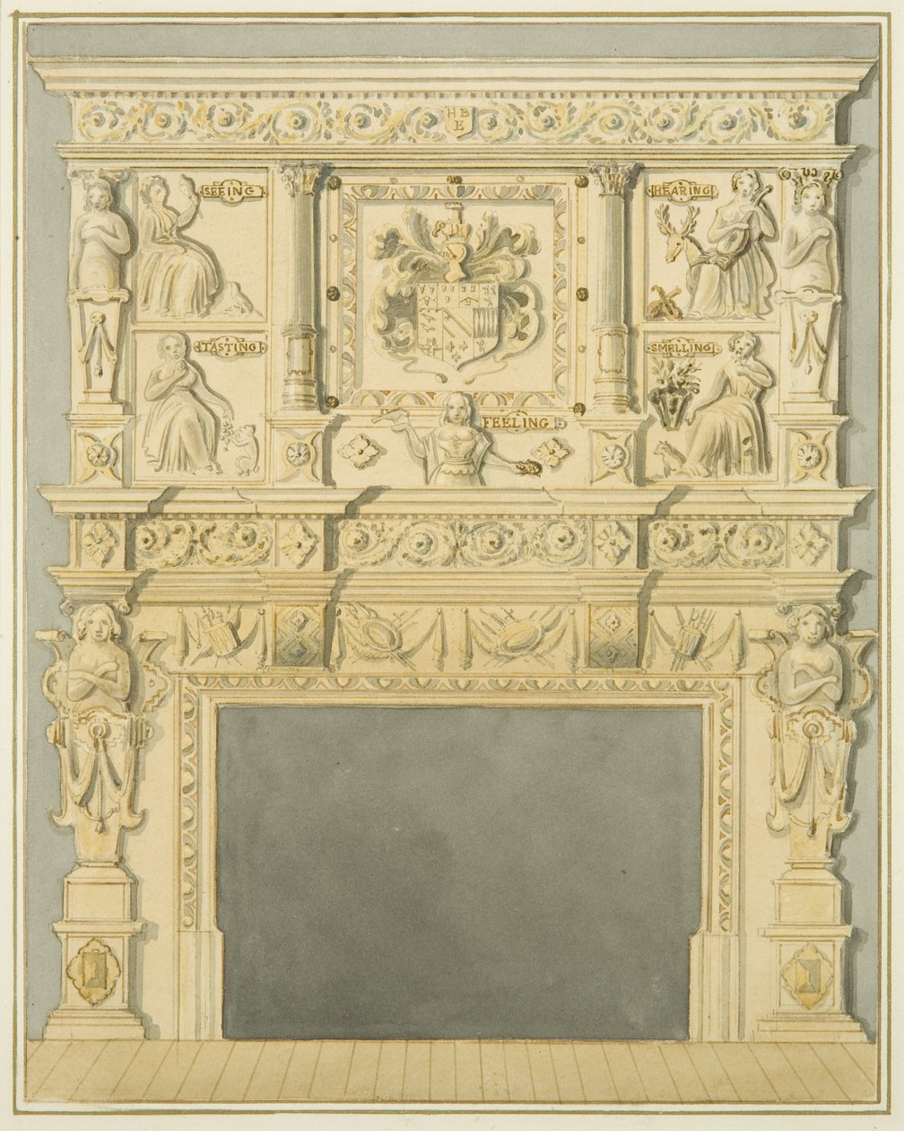 Peça de chaminé de Thomas Leeson the Elder Rowbotham