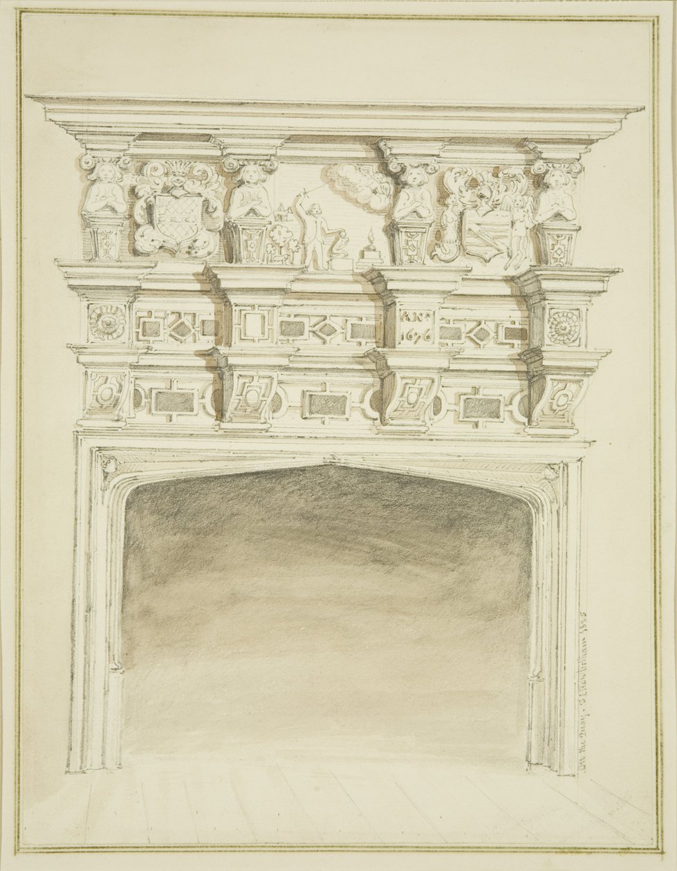 Chaminé no 49 Broad Quay (aguarela sobre papel) de Thomas Leeson the Elder Rowbotham