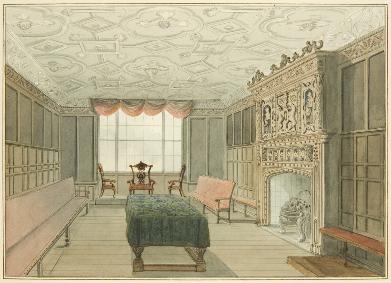 Câmara Municipal do Hospital São Pedro, antigo The Mint (aguarela sobre papel) de Thomas Leeson the Elder Rowbotham