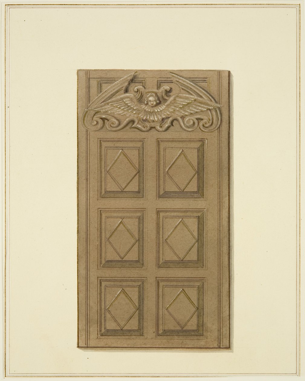 Porta à esquerda das instalações da Mereweather entre a Rua Nicholas e a Rua Corn (aguarela sobre papel) de Thomas Leeson the Elder Rowbotham