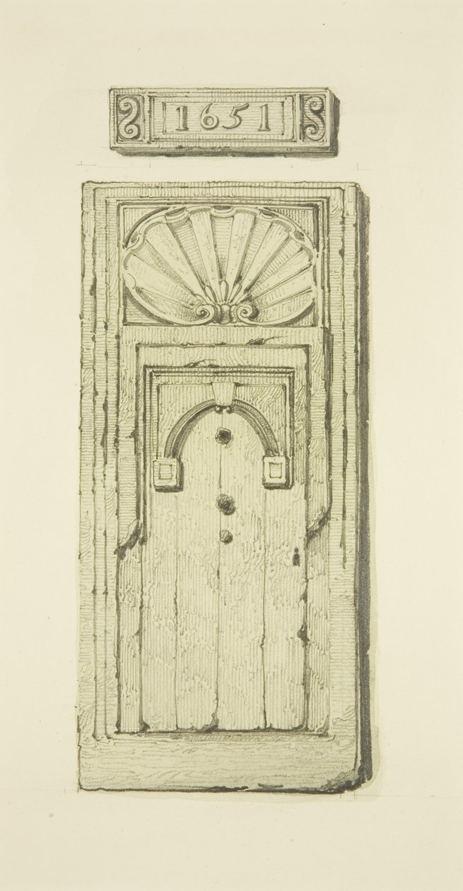Metade da Grande Porta para o "Lamb Inn", West Street (aguarela sobre papel) de Thomas Leeson the Elder Rowbotham