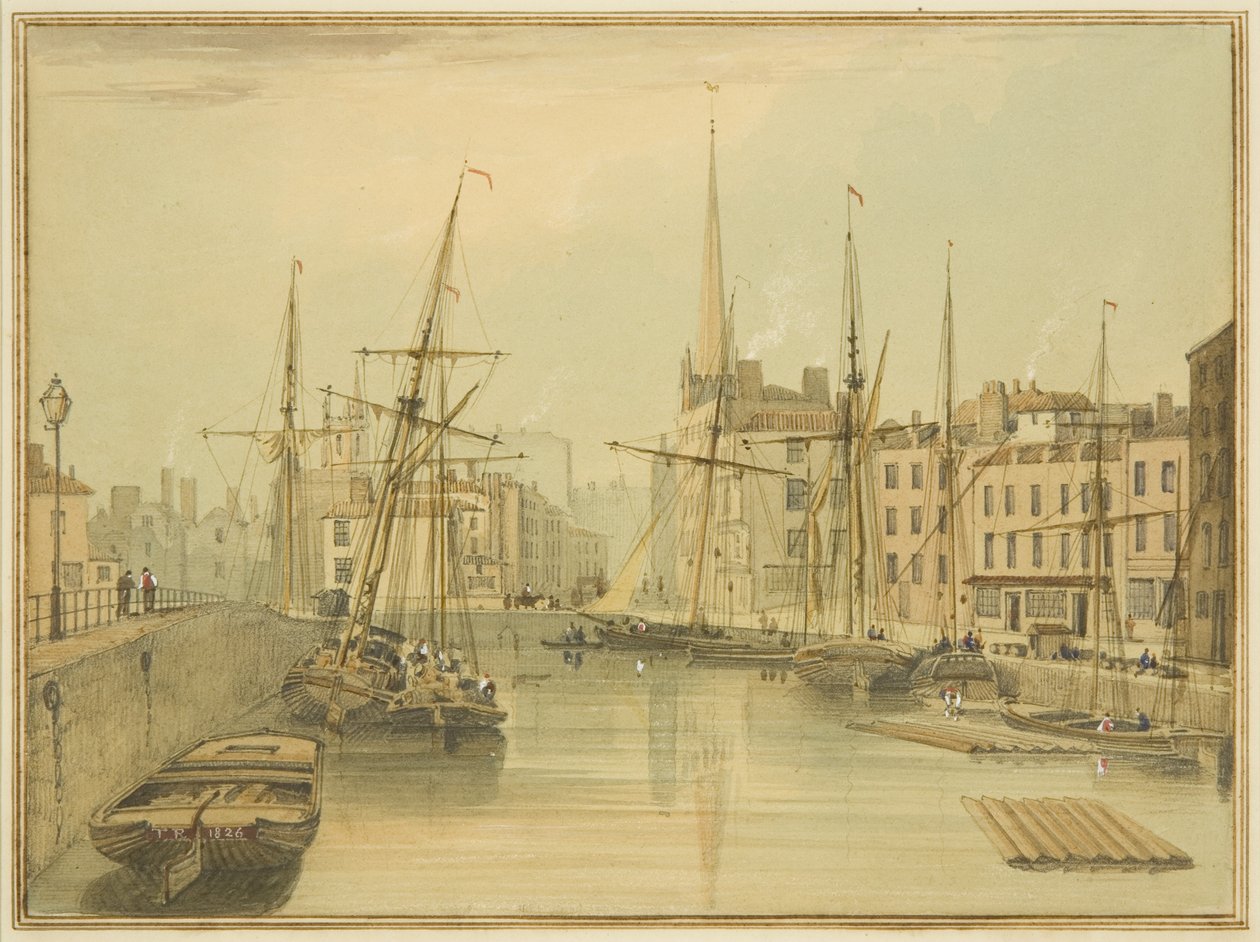 Olhando para a Ponte de Pedra (Ponte de Giles) de Thomas Leeson the Elder Rowbotham