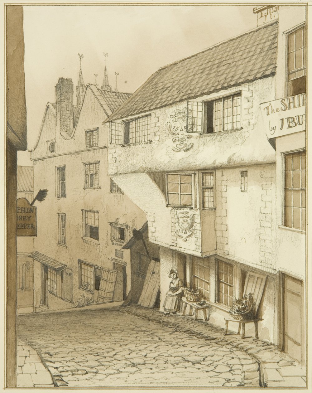 Rua Inferior da Rua íngreme, com casa de Thomas Leeson the Elder Rowbotham