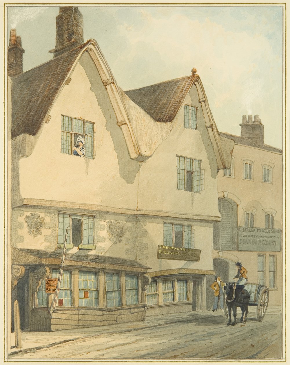 Old House in Thomas Street (aguarela sobre papel) de Thomas Leeson the Elder Rowbotham