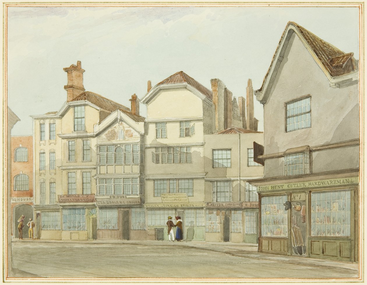 Peter Street (aquarela sobre papel) de Thomas Leeson the Elder Rowbotham