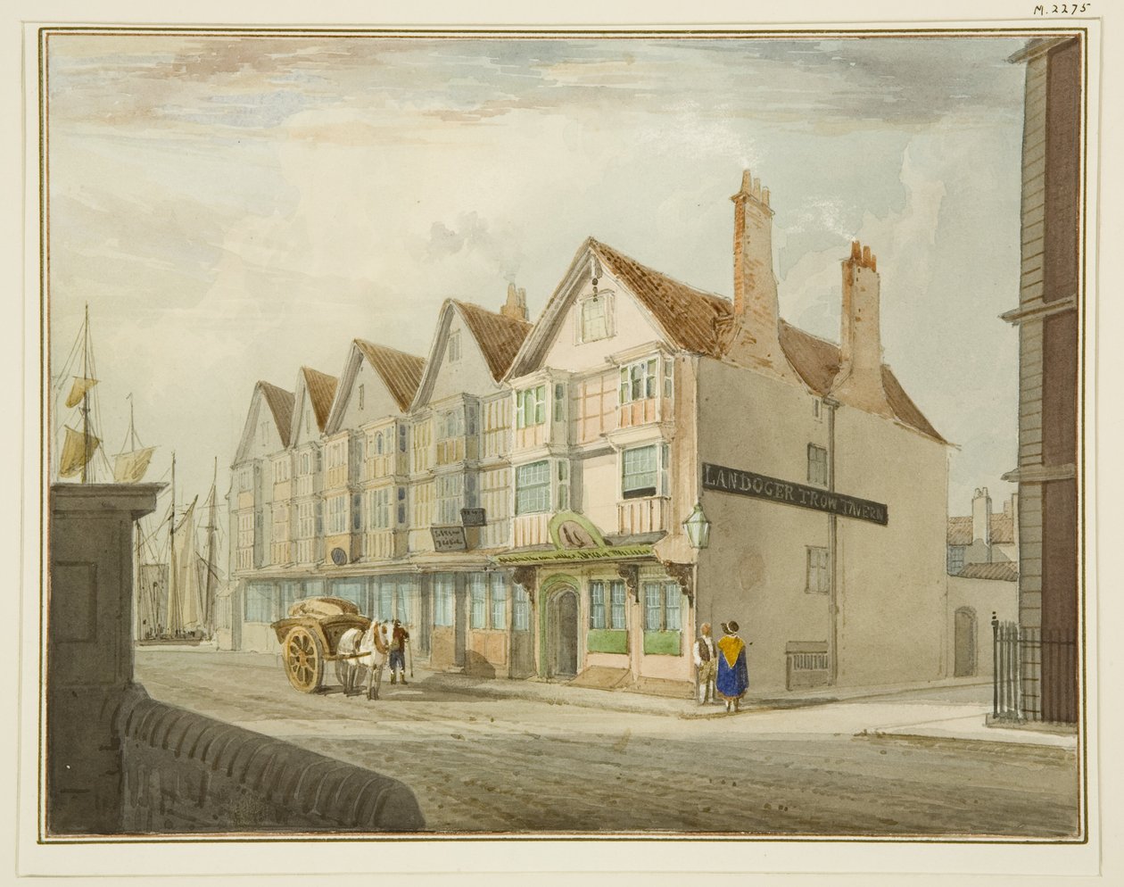 South Side of King Street com Llandoger Trow de Thomas Leeson the Elder Rowbotham