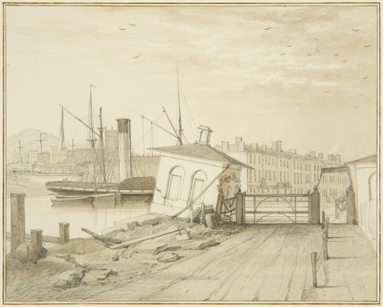 Subordinação da Toll House, na Prince Street Bridge, 1828 de Thomas Leeson the Elder Rowbotham