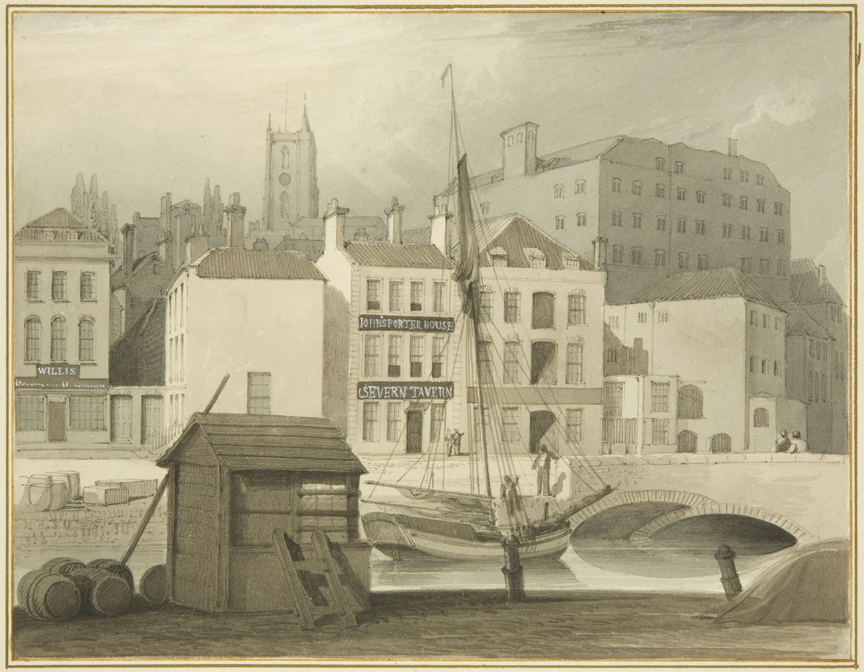 A Ponte de Pedra na Cabeça do Cais (St Giles