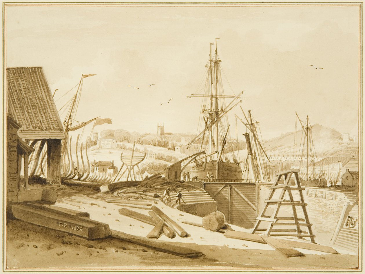 Doca de Wapping Ocidental de Thomas Leeson the Elder Rowbotham