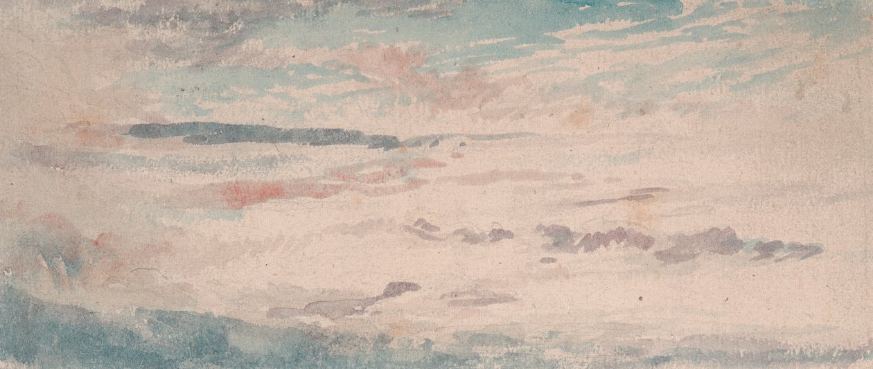 Estudo das Nuvens - Azul e Vermelho Fulgas Alto - Cumulus de Thomas Lindsay