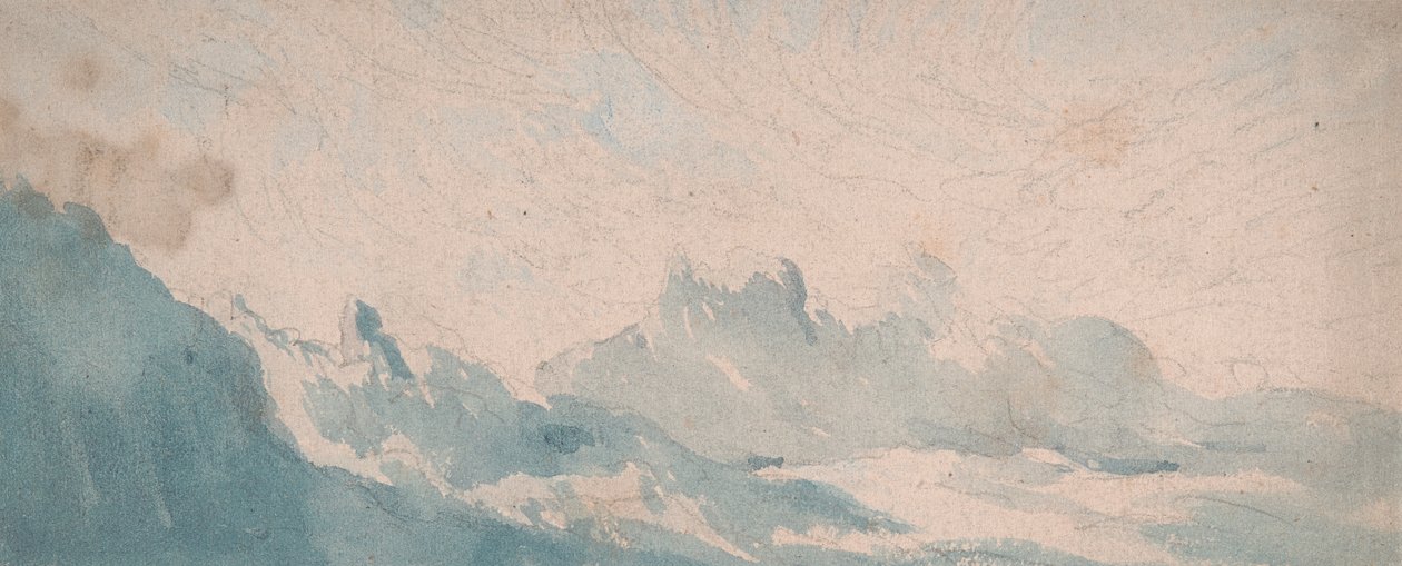 Wispy Cloud Above an Alpine Formation de Thomas Lindsay