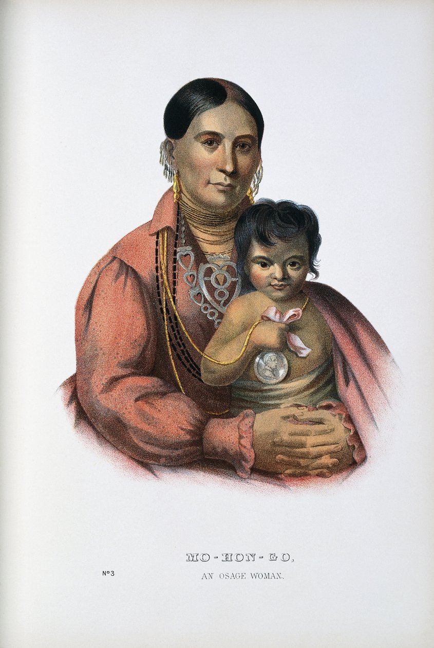 Do-Hon-Go, Uma Mulher Osage de Thomas Loraine (after) McKenney