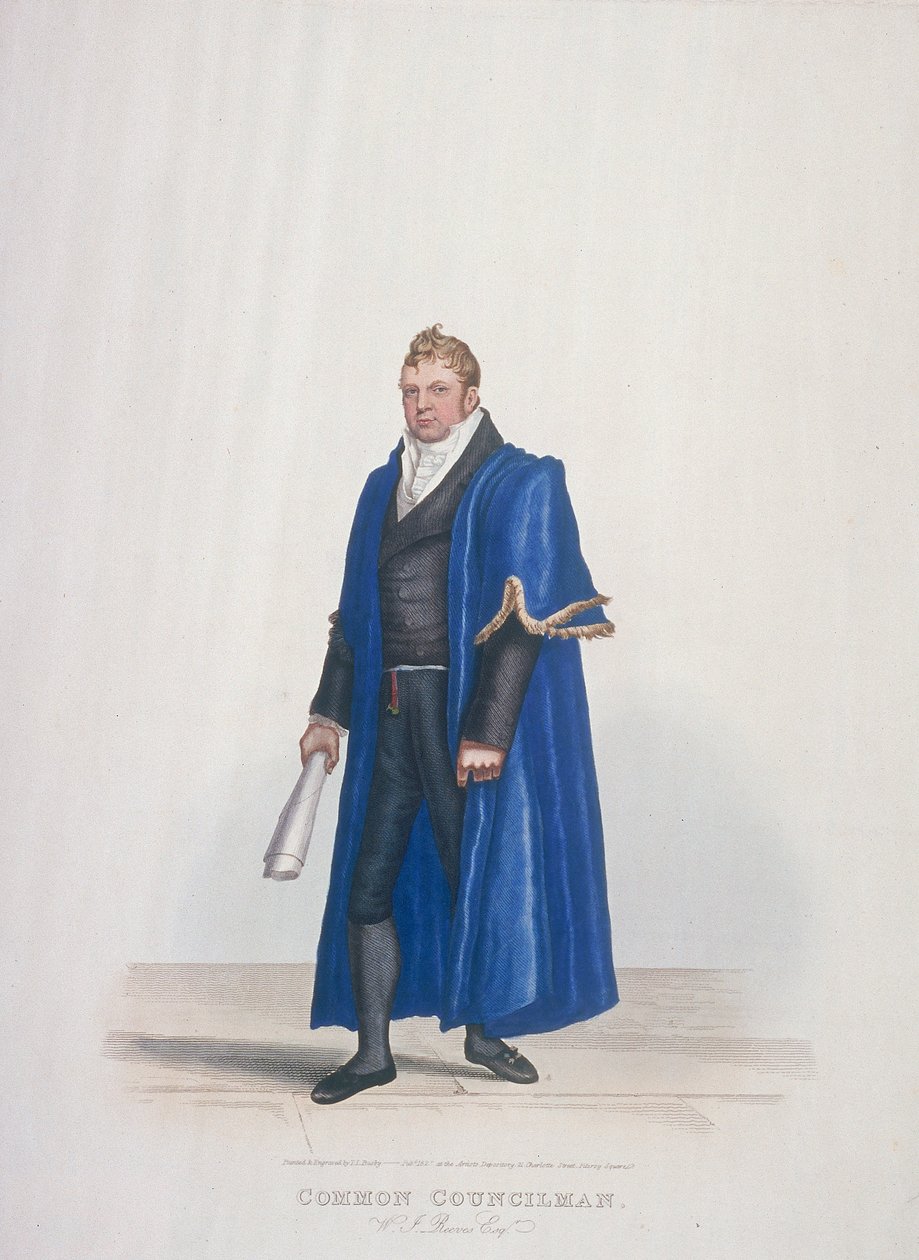 Conselheiro Comum da Cidade de Londres, William John Reeves, em traje cívico, 1825 de Thomas Lord Busby