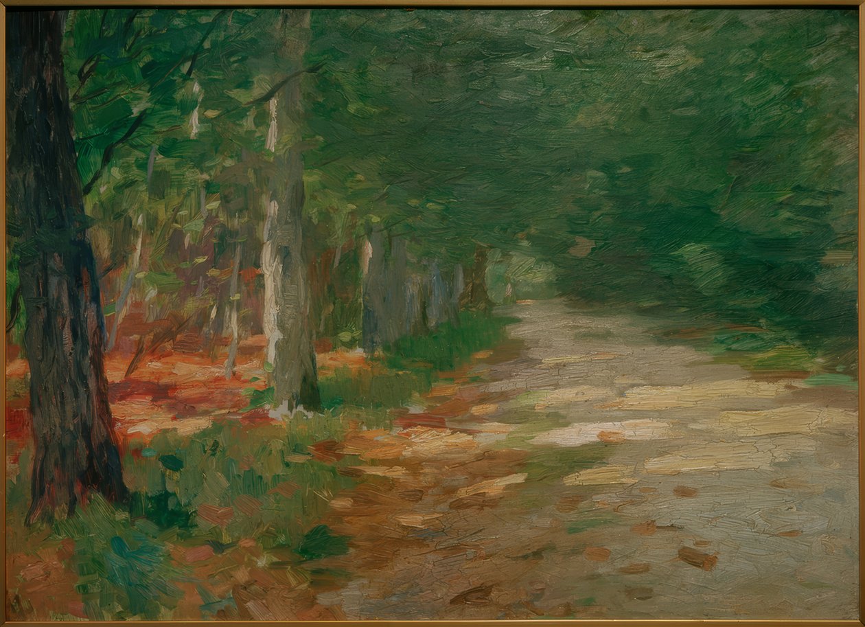 Caminho da floresta com manchas solares de Thomas Ludwig Herbst