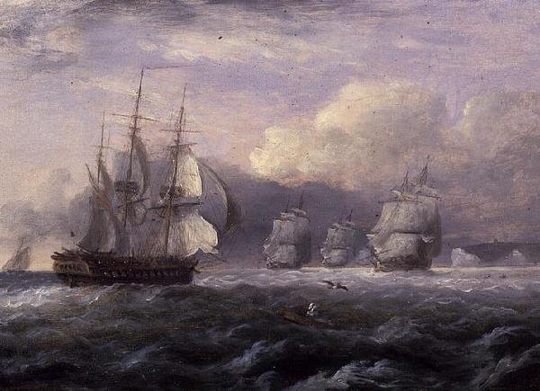 Correndo Diante de uma Brisa Rígida - North Foreland, Costa de Kent de Thomas Luny