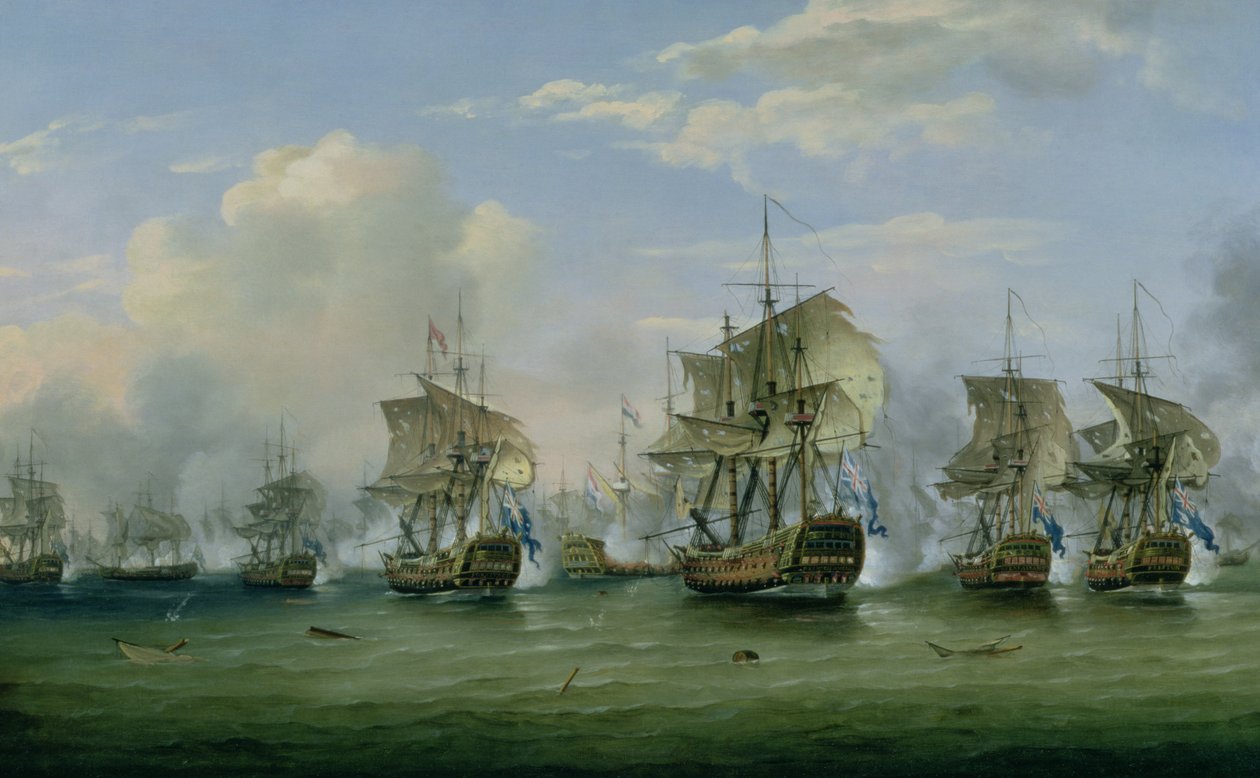 A Batalha do Banco Dogger, 1781 de Thomas Luny