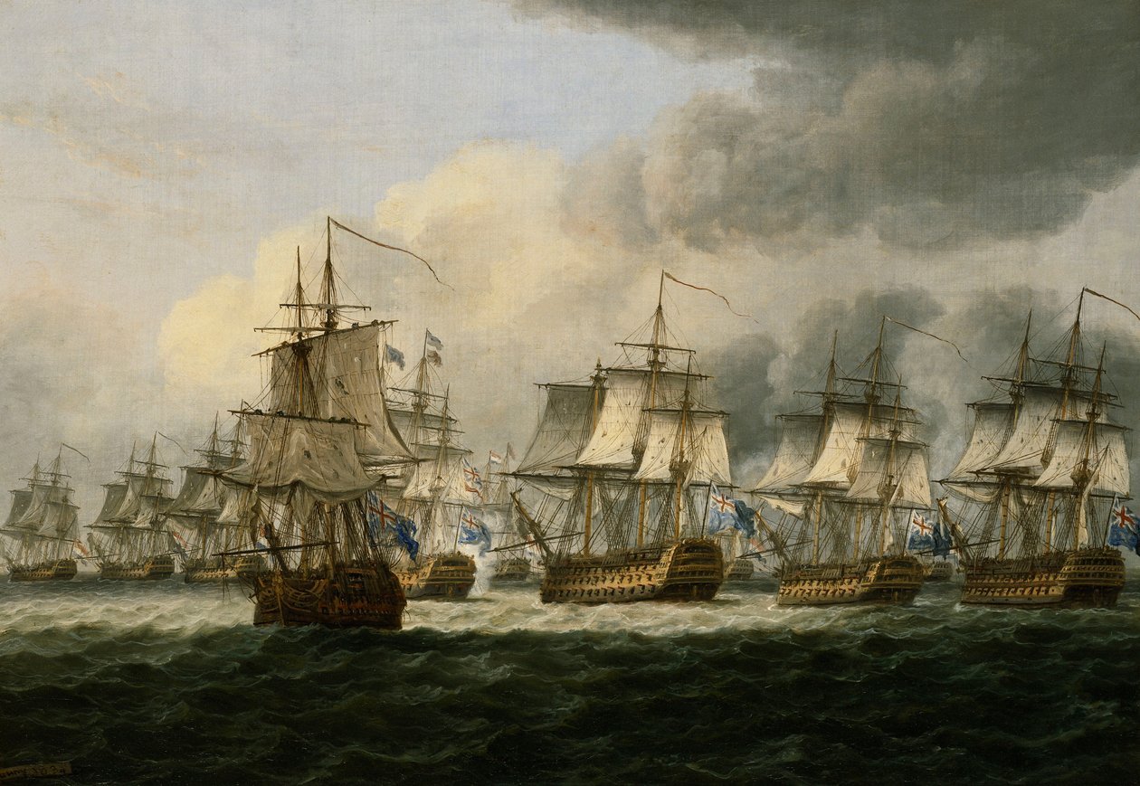 A Batalha de Doggerbank, 5 de agosto de 1781, 1834 de Thomas Luny