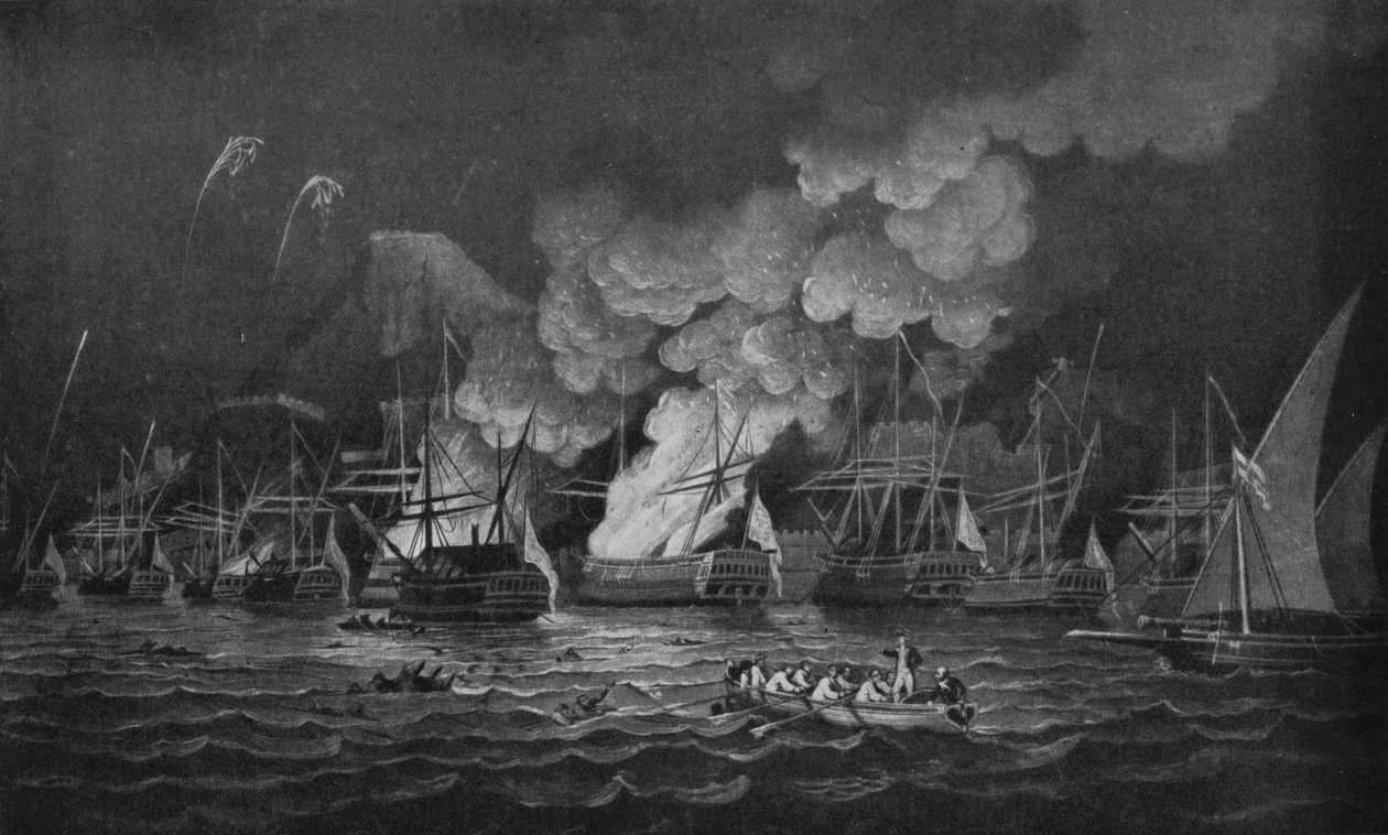 A defesa de Gibraltar, c1785 de Thomas Luny