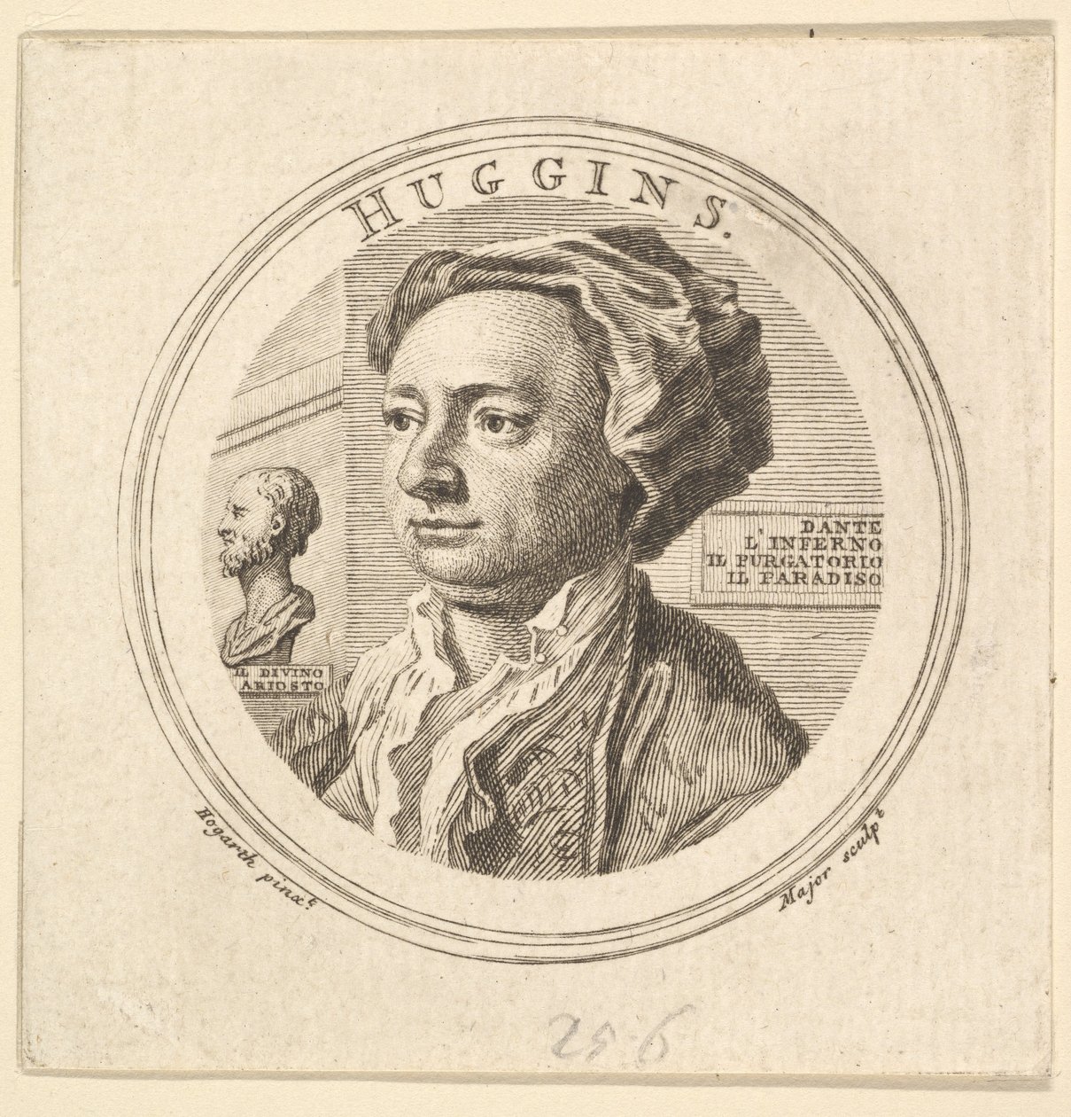 Retrato de William Huggins, tradutor de Ariosto, 1760. de Thomas Major