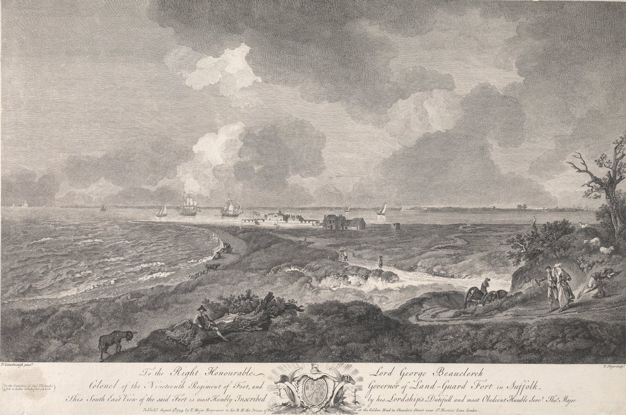 Vista Sudeste de tLand-Guard Fort, em Suffolk de Thomas Major