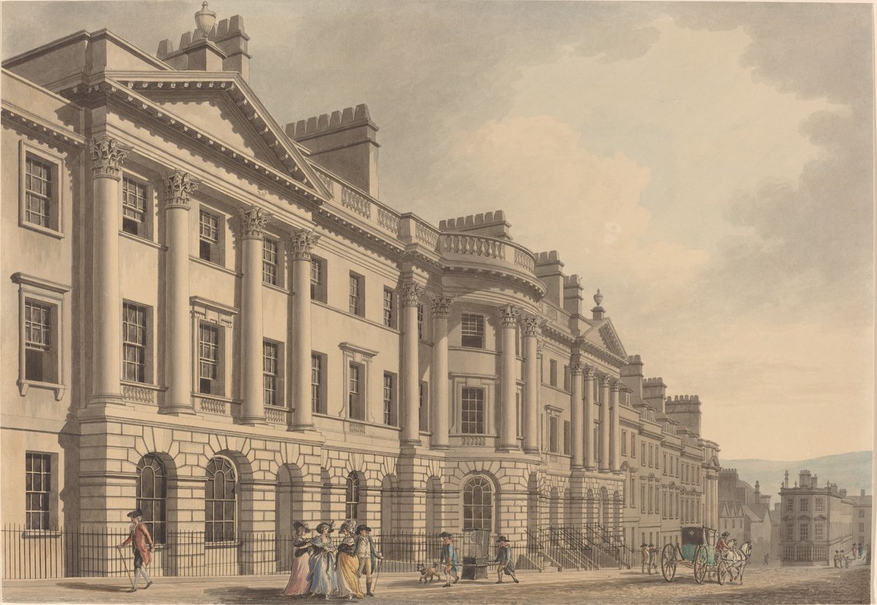 Rua Milsom em Bath de Thomas Malton